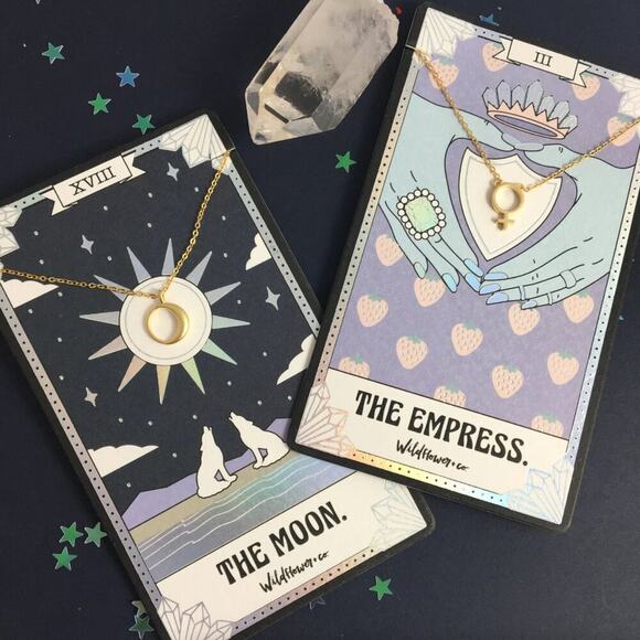 Wildflower & Co. The Empress Tarot Necklace – Gold Vermeil - Picture 2 of 5